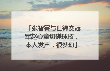 张智霖与世锦赛冠军赵心童切磋球技，本人发声：很梦幻