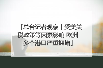总台记者观察丨受美关税政策等因素影响 欧洲多个港口严重拥堵