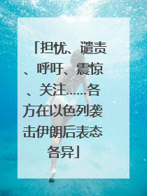 担忧、谴责、呼吁、震惊、关注……各方在以色列袭击伊朗后表态各异