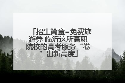 招生简章=免费旅游券 临沂这所高职院校的高考服务“卷”出新高度
