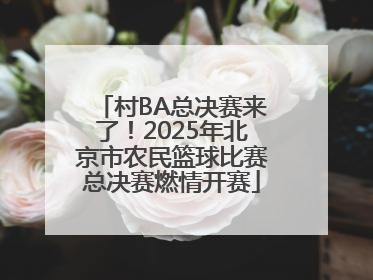村BA总决赛来了！2025年北京市农民篮球比赛总决赛燃情开赛
