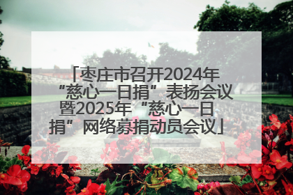 枣庄市召开2024年“慈心一日捐”表扬会议暨2025年“慈心一日捐”网络募捐动员会议