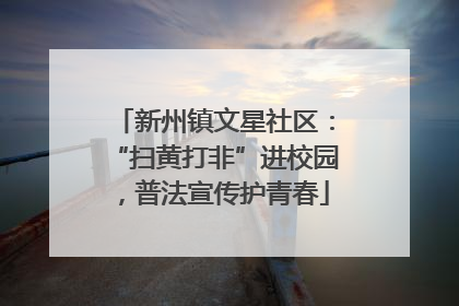 新州镇文星社区：“扫黄打非”进校园，普法宣传护青春