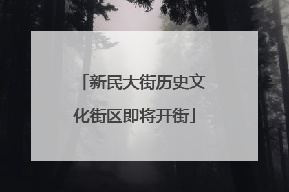 新民大街历史文化街区即将开街