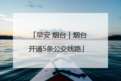 早安 烟台｜烟台开通5条公交线路