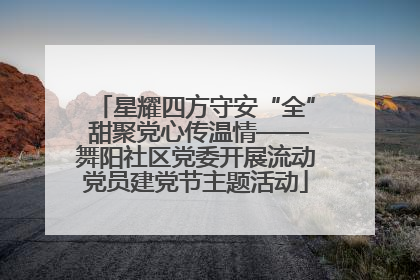 星耀四方守安“全” 甜聚党心传温情——舞阳社区党委开展流动党员建党节主题活动