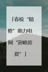 春检“精修”助力电网“迎峰度夏”