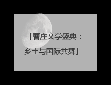 曹庄文学盛典：乡土与国际共舞