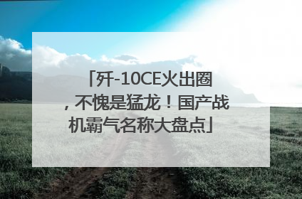 歼-10CE火出圈，不愧是猛龙！国产战机霸气名称大盘点