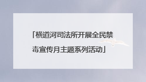 横道河司法所开展全民禁毒宣传月主题系列活动