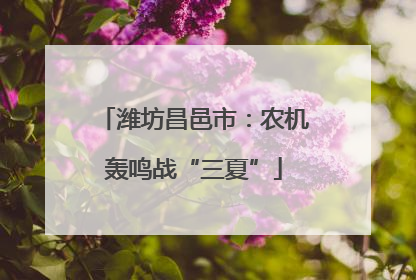 潍坊昌邑市：农机轰鸣战“三夏”