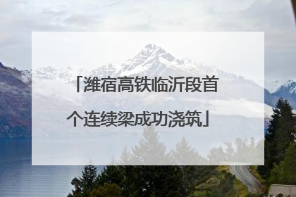 潍宿高铁临沂段首个连续梁成功浇筑