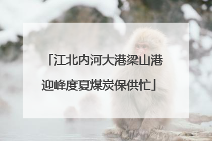 江北内河大港梁山港迎峰度夏煤炭保供忙