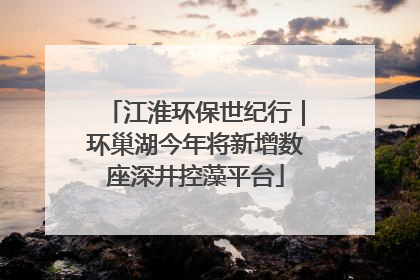 江淮环保世纪行｜环巢湖今年将新增数座深井控藻平台