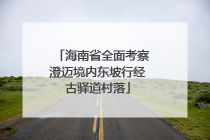 海南省全面考察澄迈境内东坡行经古驿道村落