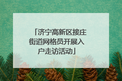 济宁高新区接庄街道网格员开展入户走访活动