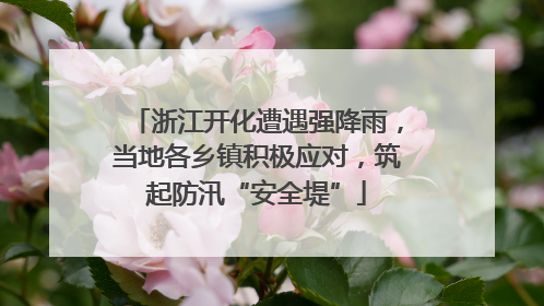 浙江开化遭遇强降雨，当地各乡镇积极应对，筑起防汛“安全堤”