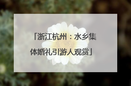 浙江杭州：水乡集体婚礼引游人观赏