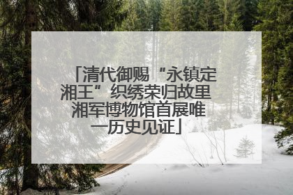 清代御赐“永镇定湘王”织绣荣归故里 湘军博物馆首展唯一历史见证