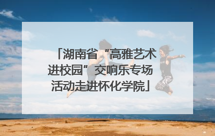 湖南省“高雅艺术进校园”交响乐专场活动走进怀化学院