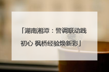 湖南湘潭：警调联动践初心 枫桥经验焕新彩