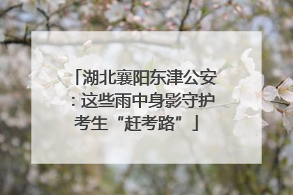 湖北襄阳东津公安：这些雨中身影守护考生“赶考路”
