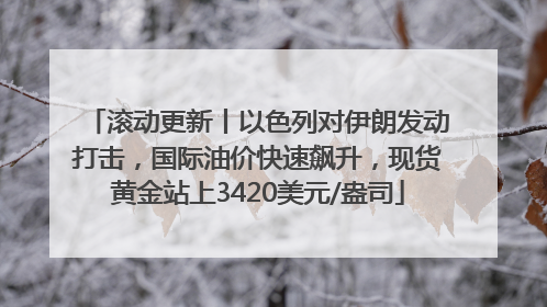 滚动更新丨以色列对伊朗发动打击，国际油价快速飙升，现货黄金站上3420美元/盎司