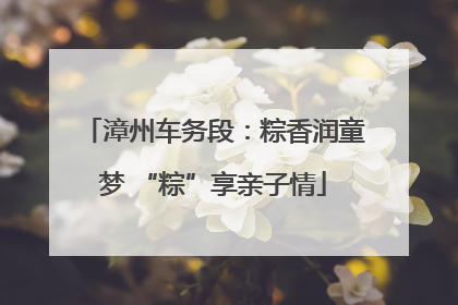 漳州车务段：粽香润童梦 “粽”享亲子情