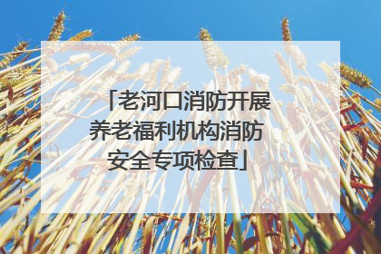 老河口消防开展养老福利机构消防安全专项检查