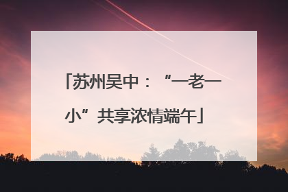 苏州吴中：“一老一小”共享浓情端午