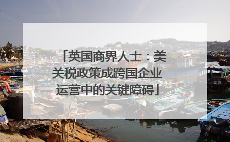 英国商界人士：美关税政策成跨国企业运营中的关键障碍