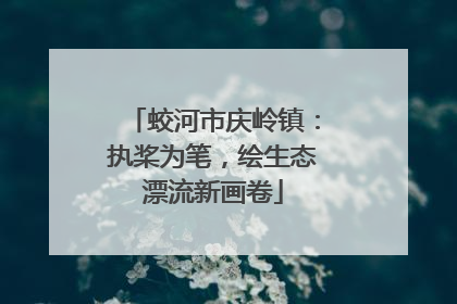 蛟河市庆岭镇：执桨为笔，绘生态漂流新画卷