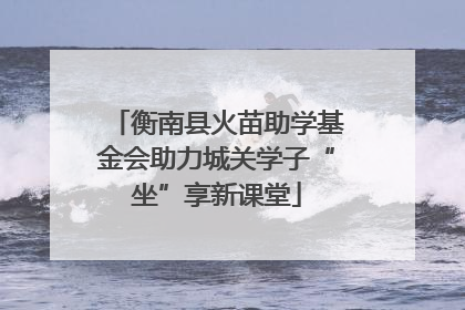 衡南县火苗助学基金会助力城关学子“坐”享新课堂