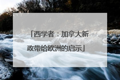 西学者：加拿大新政带给欧洲的启示