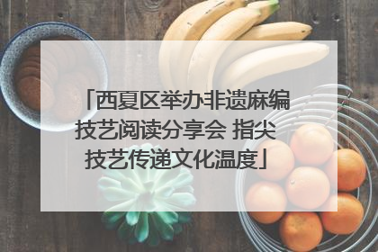 西夏区举办非遗麻编技艺阅读分享会 指尖技艺传递文化温度