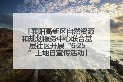 襄阳高新区自然资源和规划服务中心联合基层社区开展“6·25”土地日宣传活动