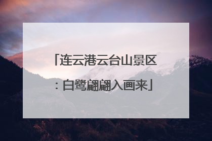 连云港云台山景区：白鹭翩翩入画来