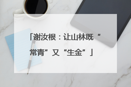 谢汝根：让山林既“常青”又“生金”