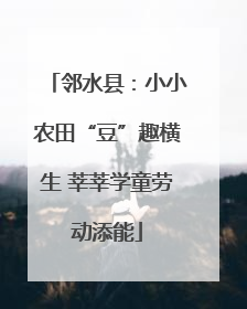 邻水县：小小农田“豆”趣横生 莘莘学童劳动添能