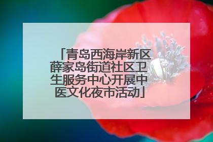 青岛西海岸新区薛家岛街道社区卫生服务中心开展中医文化夜市活动