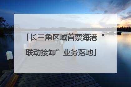 长三角区域首票海港“联动接卸”业务落地