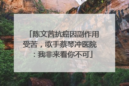 陈文茜抗癌因副作用受苦，歌手蔡琴冲医院：我非来看你不可