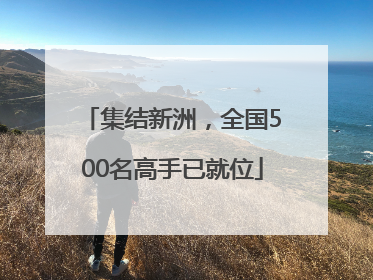 集结新洲，全国500名高手已就位