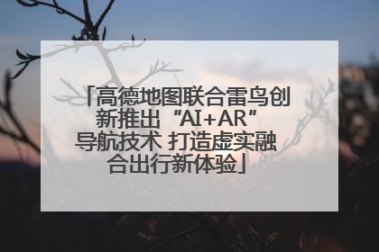 高德地图联合雷鸟创新推出“AI+AR”导航技术 打造虚实融合出行新体验