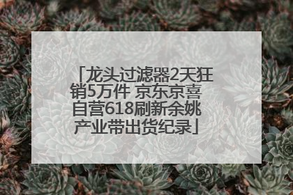 龙头过滤器2天狂销5万件 京东京喜自营618刷新余姚产业带出货纪录