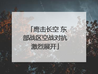 鹰击长空 东部战区空战对抗激烈展开