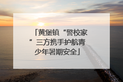 黄堡镇“警校家”三方携手护航青少年暑期安全
