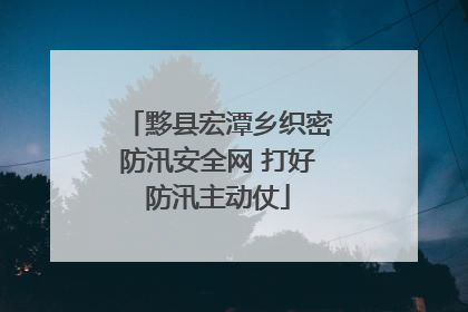 黟县宏潭乡织密防汛安全网 打好防汛主动仗