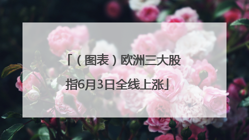 （图表）欧洲三大股指6月3日全线上涨