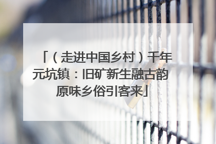 （走进中国乡村）千年元坑镇：旧矿新生融古韵 原味乡俗引客来